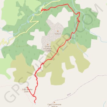 Trace GPS Capu borba, itinéraire, parcours