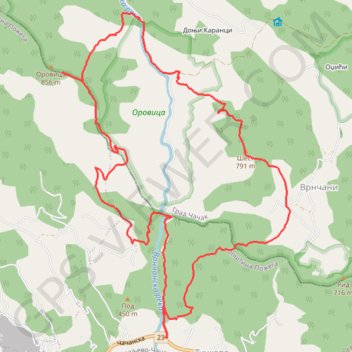 Trace GPS Tučkovo - Brdo Šest - Orovica, itinéraire, parcours