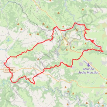 Trace GPS Circuit de Rignac - Marcillac, itinéraire, parcours