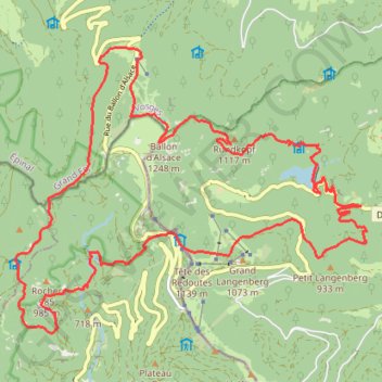 Trace GPS Le tour du Ballon d'Alsace par le Lac Alfeld, itinéraire, parcours