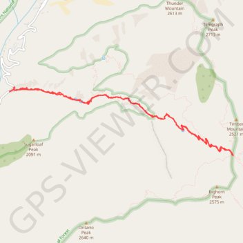 Trace GPS Icehouse Saddle via Icehouse Canyon, itinéraire, parcours