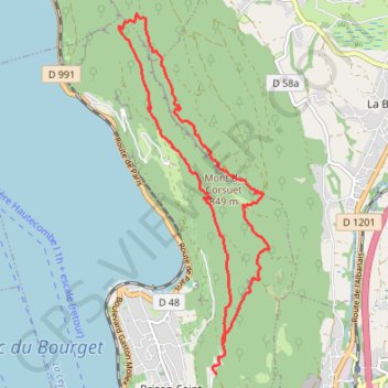 Trace GPS Le Mont de Corsuet, Croix de Meyrieu, itinéraire, parcours