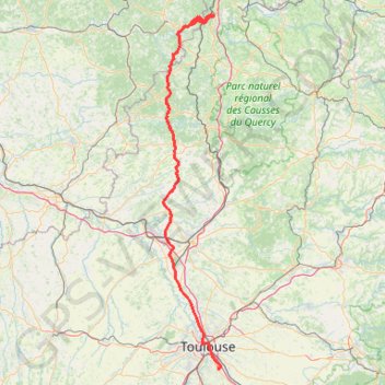 Trace GPS Castanet Souillac, itinéraire, parcours
