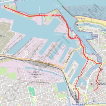 Trace GPS Dunkerque - Dunkerque, itinéraire, parcours