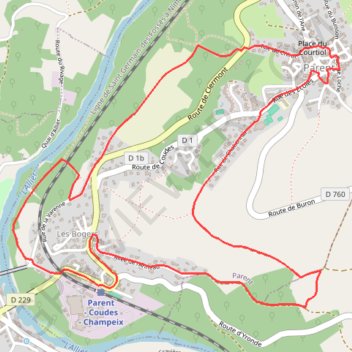 Trace GPS Le Promontoire du Suquet - Parent, itinéraire, parcours
