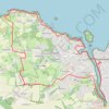 Trace GPS Crozon, Douarnenez, roches blanches et Port Rhu, itinéraire, parcours