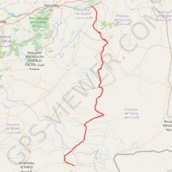 Trace GPS Boudnib - Guercif - 2016 (1), itinéraire, parcours