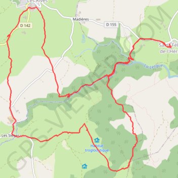 Trace GPS La Haute Vallée de la Lergue, itinéraire, parcours