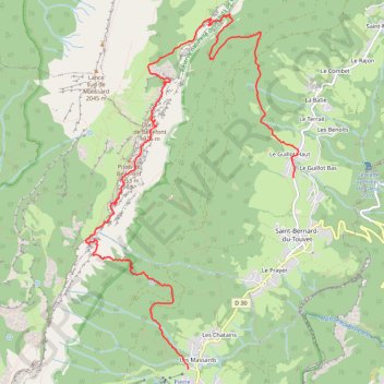 Trace GPS Sangle des Arches (Chartreuse), itinéraire, parcours