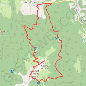 Trace GPS Cagire en boucle depuis le col de Buret, itinéraire, parcours