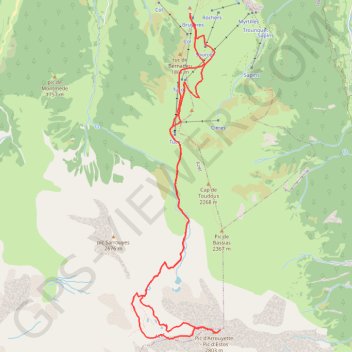 Trace GPS 1277 Pic d'Estos, itinéraire, parcours