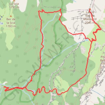 Trace GPS Lances de malissard, itinéraire, parcours