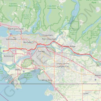 Trace GPS Vancouver - Mission, itinéraire, parcours