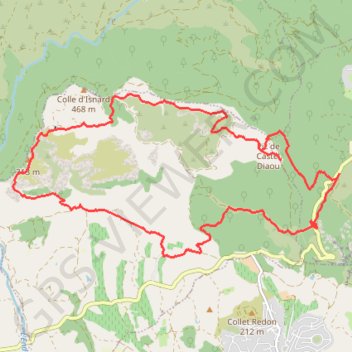 Trace GPS La Colle du Rouet par le Castel Diaou - Le Muy, itinéraire, parcours