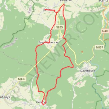 Trace GPS Trail Planner Map (rando a faire ) sohier ,belgique, itinéraire, parcours