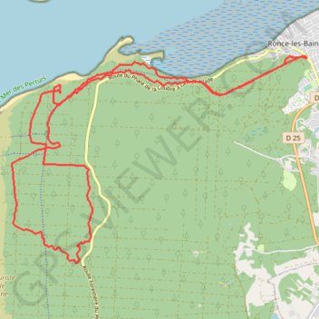 Trace GPS Ronce les Bains 23 kms, itinéraire, parcours