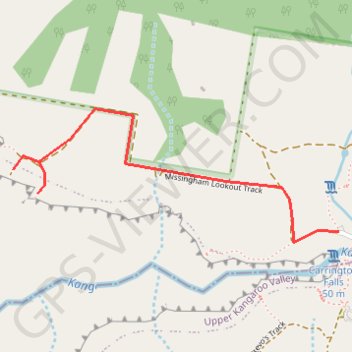 Trace GPS Missingham Lookout Track, itinéraire, parcours