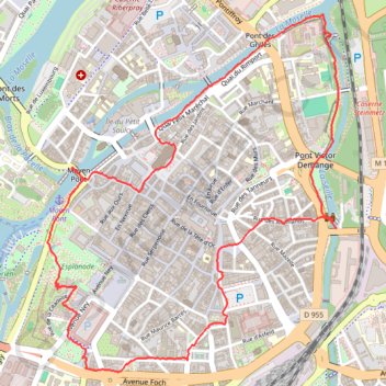 Trace GPS Marche des Remparts - Metz, itinéraire, parcours