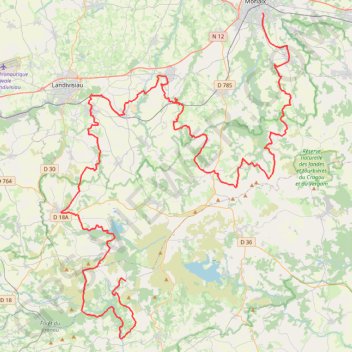 Trace GPS GR380 De Saint-Rivoal à Morlaix (Finistère), itinéraire, parcours