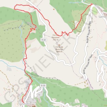 Trace GPS De Gorbio à Ste Agnès, itinéraire, parcours