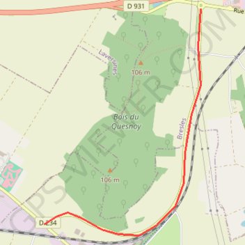 Trace GPS Velopromenade de Hez Variante, itinéraire, parcours