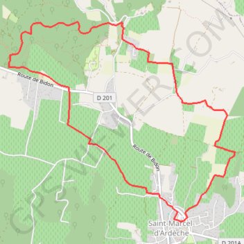 Trace GPS Saint-Marcel, itinéraire, parcours
