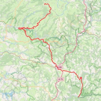 Trace GPS Circuit des 10 plus beaux villages de l'Aveyron - Aubrac - Le Rozier Peyreleau, itinéraire, parcours