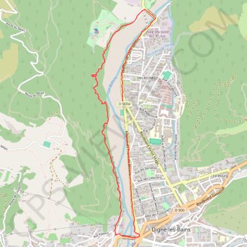 Trace GPS Chemin de Caguerenard, itinéraire, parcours