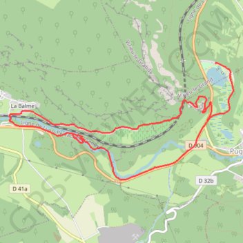 Trace GPS Cascade des Dards depuis le Lac de Virieu, itinéraire, parcours