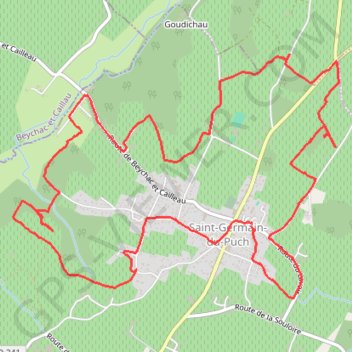 Trace GPS Autour de Saint-Germain-du-Puch, itinéraire, parcours