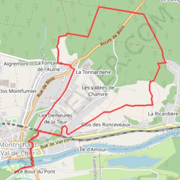 Trace GPS Montrichard, itinéraire, parcours
