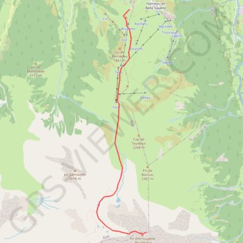 Trace GPS Pic d'Estos (Pic d'Arrouyette), itinéraire, parcours