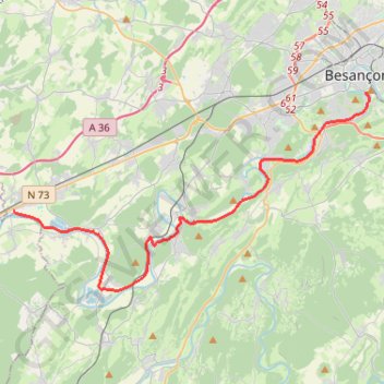 Trace GPS Besançon / St-Vit, itinéraire, parcours