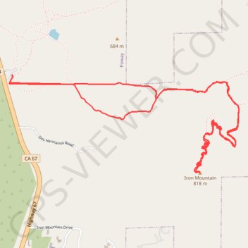 Trace GPS Iron Mountain, itinéraire, parcours