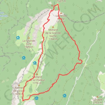 Trace GPS Charmette - La Sure - Charmette, itinéraire, parcours