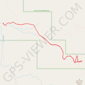 Trace GPS Lost Horse Mine, itinéraire, parcours