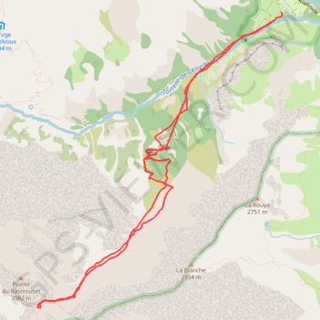 Trace GPS Collet de Rascousset depuis le camping d'Ailefroide, itinéraire, parcours