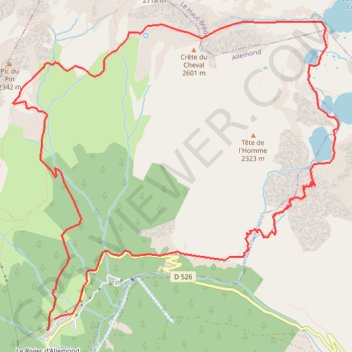Trace GPS Col de la vache, itinéraire, parcours