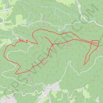 Trace GPS Saint-Dié-des-Vosges - Roche d'Ormont, itinéraire, parcours
