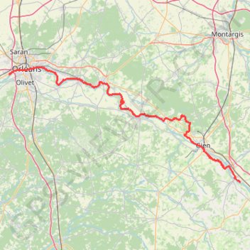 Trace GPS GR3 De Ousson-sur-Loire à La Chapelle Saint Mesmin (Loiret), itinéraire, parcours