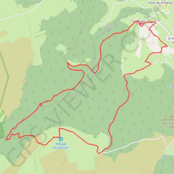 Trace GPS La Cascade de Chorsin - Sauvain, itinéraire, parcours
