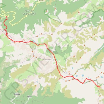 Trace GPS GR20 Petra Piana - Castel Di Verdio, itinéraire, parcours