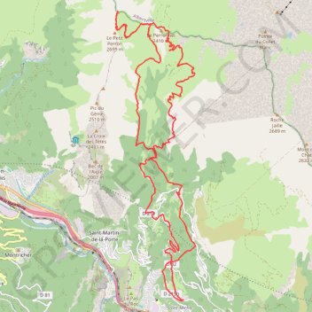 Trace GPS Le Grand Perron des Encombres, itinéraire, parcours