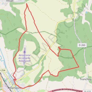 Trace GPS Rolampont Bois de Montots, itinéraire, parcours