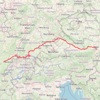 Trace GPS Eurovelo 6 A, itinéraire, parcours