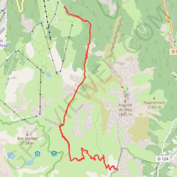 Trace GPS Le Petit-Mont-Blanc depuis Moriond, itinéraire, parcours