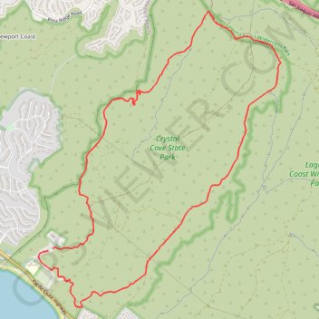 Trace GPS Crystal Cove State Park, itinéraire, parcours