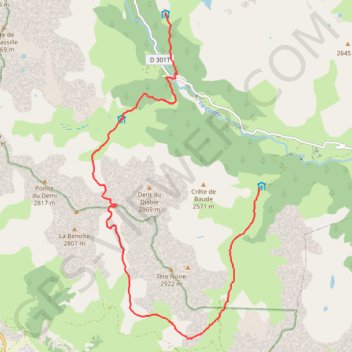 Trace GPS Tour du Mont Thabor, j3, du refuge de Buffère au refuge de Ricou, itinéraire, parcours