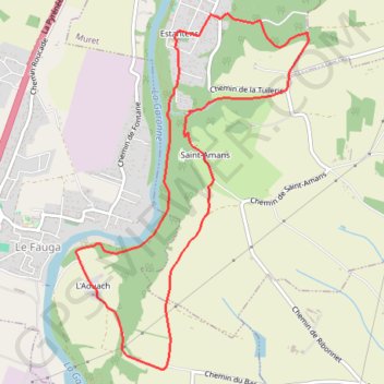 Trace GPS De l'Aouach à Saint-Amans - Muret, itinéraire, parcours