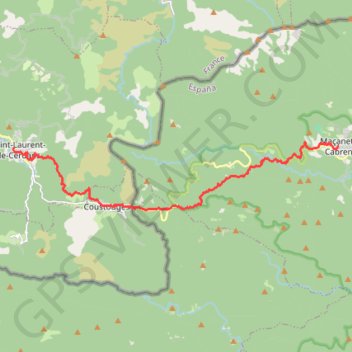 Trace GPS Cami de la Retirada - Saint Laurent de Cerdans, itinéraire, parcours